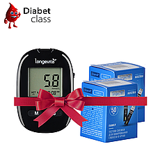 Глюкометр Longevita Family (Лонгевіта Фемелі) + 100 тест-смужок