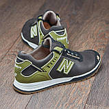Чоловічі осінні шкіряні кросівки осінь весна New Balance, кросівки з натуральної шкіри *Nb кор*, фото 6