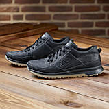 Чоловічі осінні шкіряні чорні кросівки осінь весна New Balance, кросівки з натуральної шкіри *95 ч-лед*, фото 3