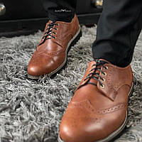 Чоловіче коричневе шкіряне взуття сезон весна — осінь Niagara_brand 1463