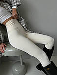 Базові лосини жіночі з трикотажу рубчик з блискавкою ззаду (р. S, M) 83121068, фото 8