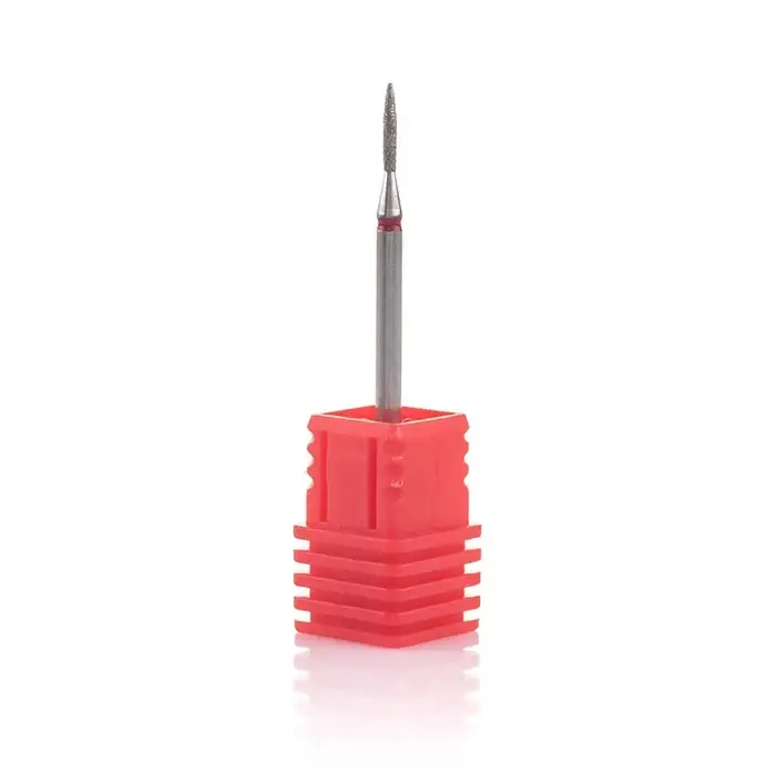 Фріза діамантова Nail Drill "Плам" 243 014R діаметр 1.4 мм червона