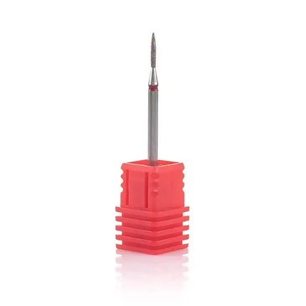 Фріза діамантова Nail Drill "Плам" 243 014R діаметр 1.4 мм червона, фото 1