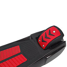 Самокат триколісний дитячий (складне кермо, колеса, що світяться) 5480 Чорно-червоний, фото 4