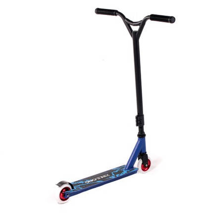 Самокат трюковий дитячий (колеса PU 110 мм, ножні гальма) 17 Синій, фото 2