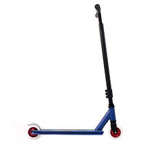 Самокат трюковий дитячий (колеса PU 110 мм, ножні гальма) 17 Синій, фото 4