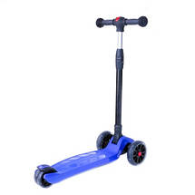 Самокат триколісний дитячий (світлі колеса) 5410 Синій, фото 3