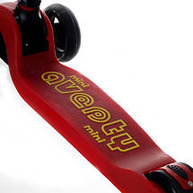 Самокат триколісний дитячий (складна конструкція) 5471 Чорно-червоний, фото 4