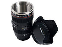 Термокружка - линза Canon 24-105 Lens + hood черная