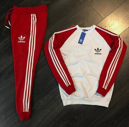 Спортивний чоловічий костюм Adidas з лампасами, Комплект чоловічої кофти та штани весна осінь костюм адідас модний, фото 6