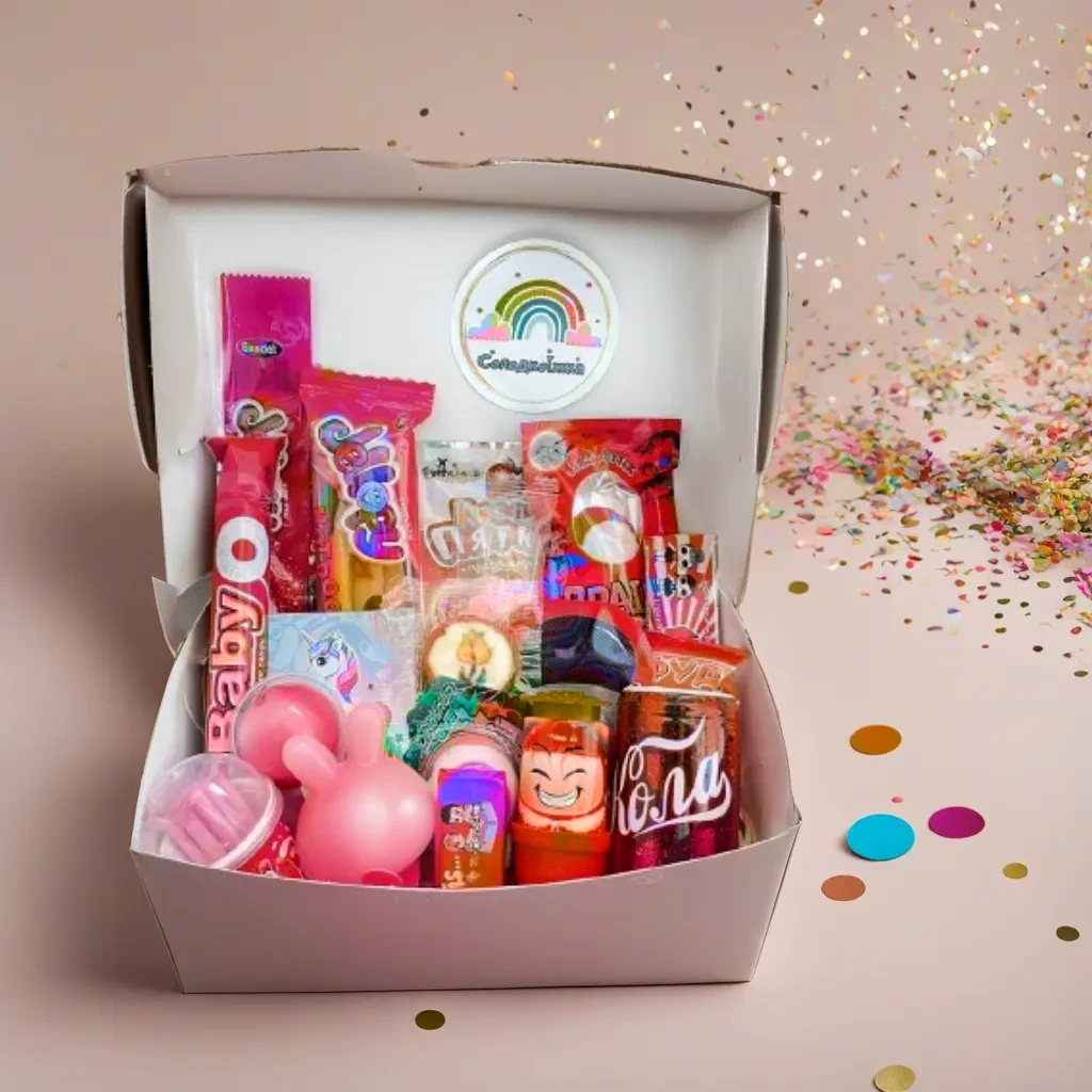 Цукерки для дівчинки, подарунок на день народження, набір рожевих солодощів для дитячої вечірки, солодкий бокс
