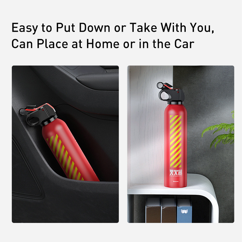 Огнетушитель автомобильный BASEUS Fire-fighting Hero Extinguisher, красный - фото 9 - id-p2114468621