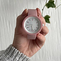 Женские силиконовые часы-конструктор actimer, пудровый ремешок, циферблат white time