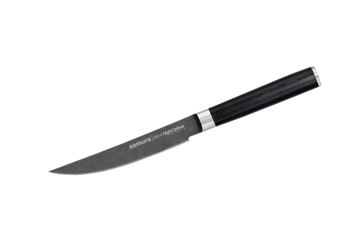 Ніж кухонний стейковий 120 мм Samura MO-V Stonewash (SM-0031B)
