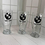 Набір пивних бокалів з принтом "BMW" 0,565 мл ціна за 3 шт, фото 3