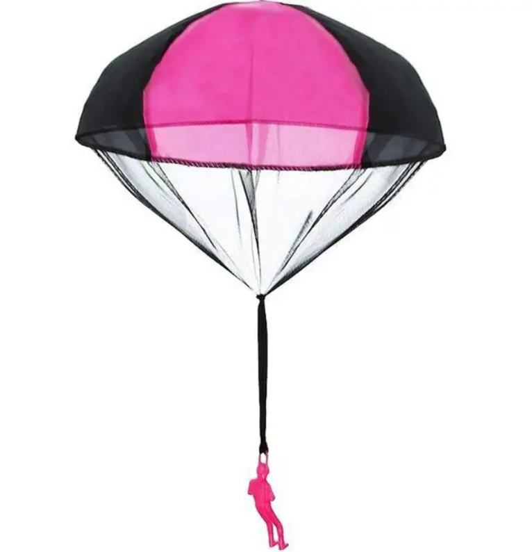 Метальна іграшка солдатик із парашутом, Рожевий, Velice