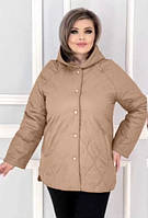Жіноча весняна куртка 48-50, 52-54, 56-58 чорний, моко, графіт, молоко