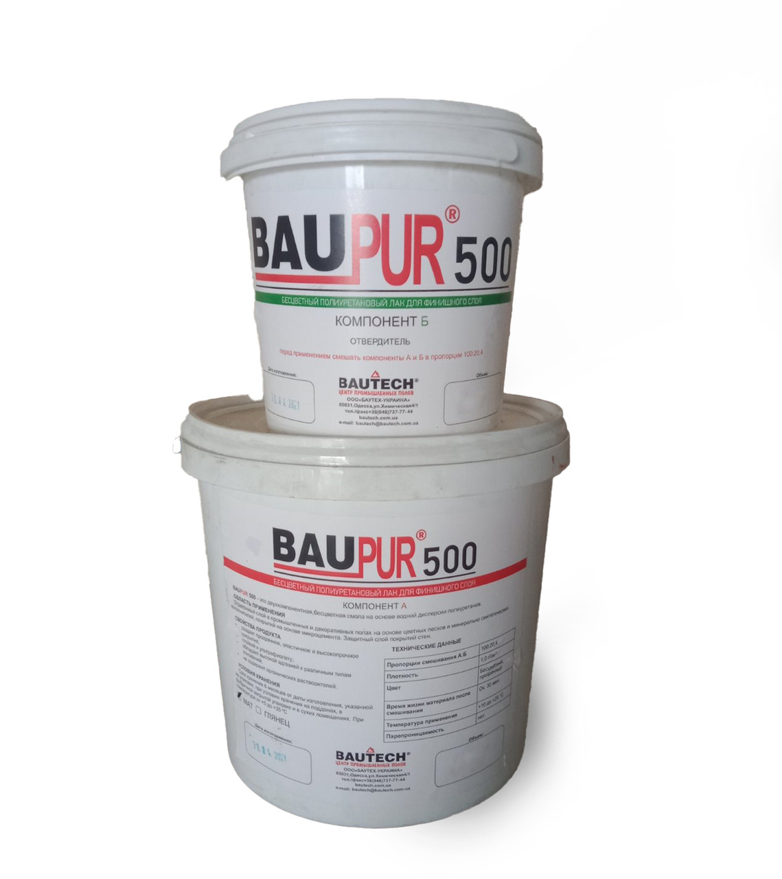 BAUPUR 500 – безбарвний поліуретановий лак для фінішного шару / 5кг