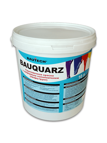 BAUQUARTZ – ґрунтувальна фарба c кварцовим наповнювачем (кварц-ґрунт) / 10л