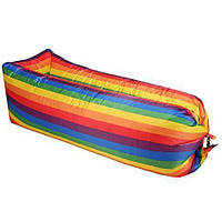 Матрас надувной Ламзак Air Sofa Rainbow 2.35 м, разноцветный