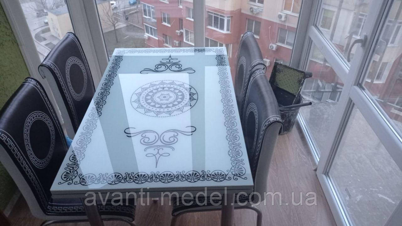 Комплект кухонной мебели "Вензель" (стол ДСП, калённое стекло + 4 стула) Mobilgen, Турция - фото 3 - id-p2114504000