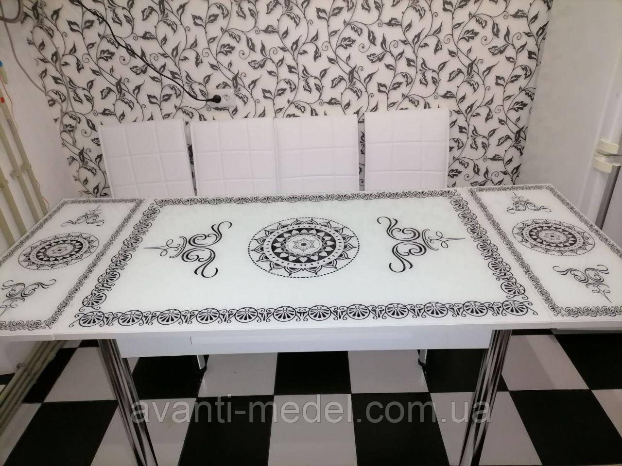 Комплект кухонной мебели "Вензель" (стол ДСП, калённое стекло + 4 стула) Mobilgen, Турция - фото 4 - id-p2114504000