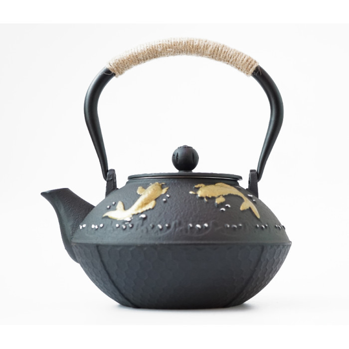 Чайник чугунный тецубин, чайник из ситом, заварник из ситом, заварник для чая - фото 1 - id-p2114513375