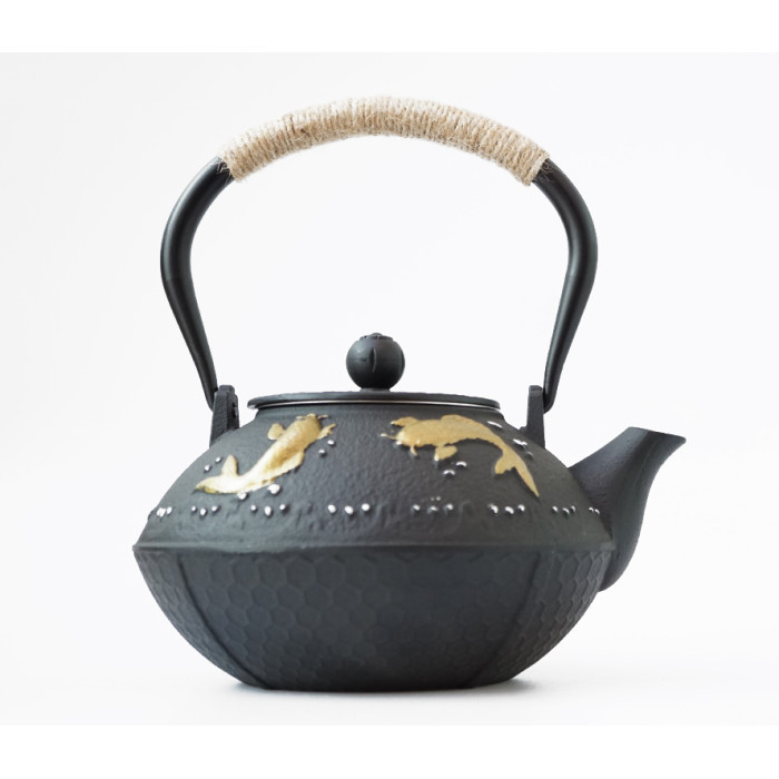 Чайник чугунный тецубин, чайник из ситом, заварник из ситом, заварник для чая - фото 5 - id-p2114513375