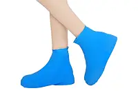 Силиконовые водонепроницаемые чехлы бахилы для обуви синее Без бренда