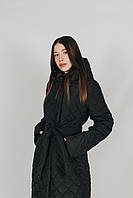 Пальто із плащівки стьоганоі зима 44 чорне