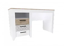 Стіл письмовий у дитячу, вітальню з ЛДСП дуб пісочний/білий Нордік  Неман