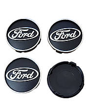Ковпачки, заглушки на диски Ford форд чорні 60 мм / 56 мм 4 шт
