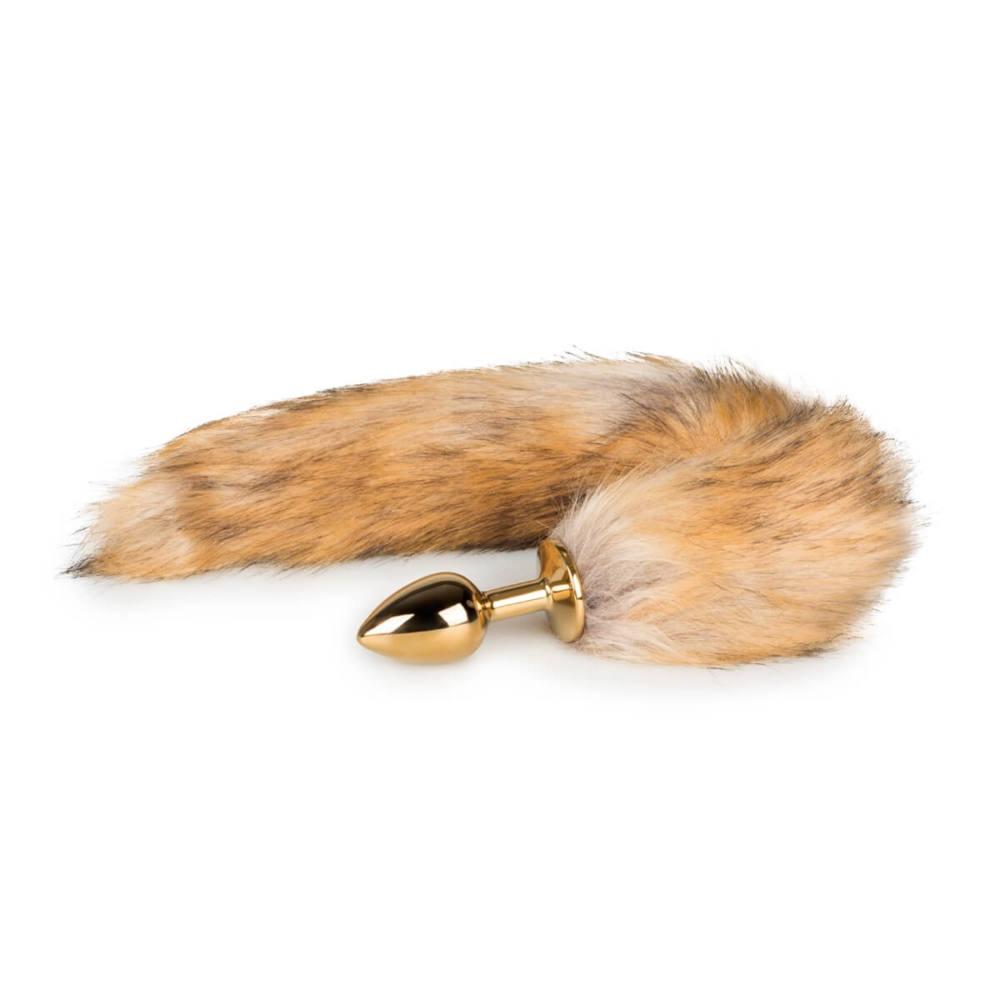 Анальна пробка з хвостиком песець S довжина 40 см Fox Tail Plug Easy Toys 27 мм, фото 1