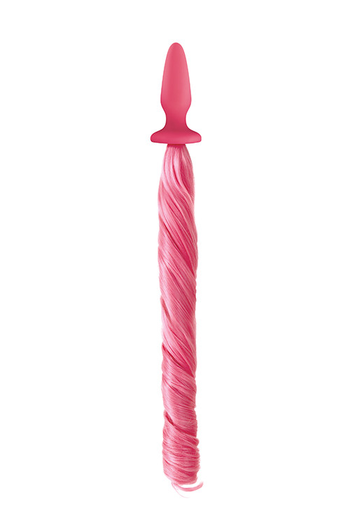 Анальна пробка з рожевим хвостом поні, Unicorn Tails, NS Novelties pink