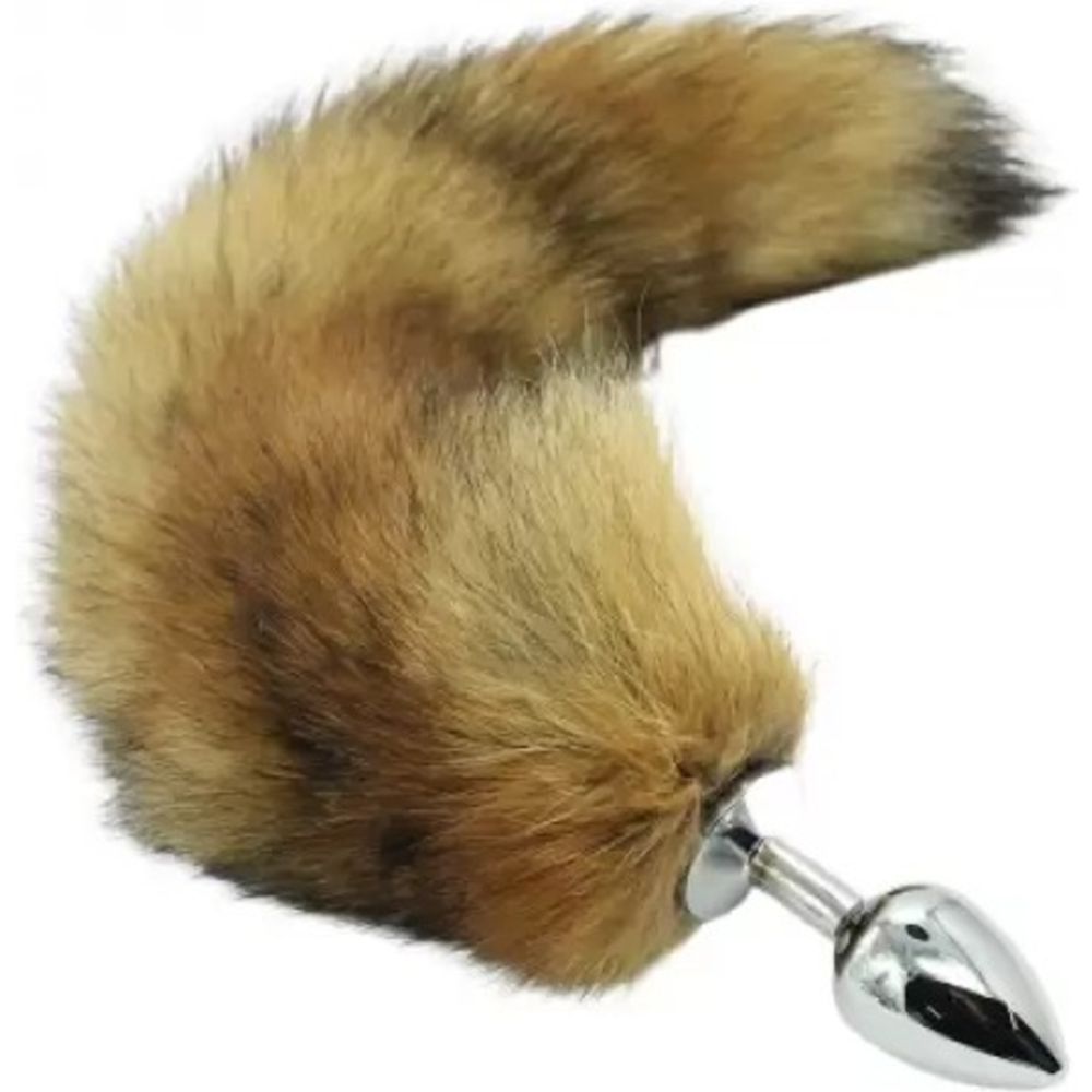 Анальна пробка лисий хвіст DS Fetish Anal plug S fox tail natural fox, фото 1