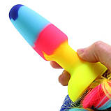 Анальний райдужний затор із хвостом XR brands Rainbow Unicorn Anal Plug With Tail, фото 5