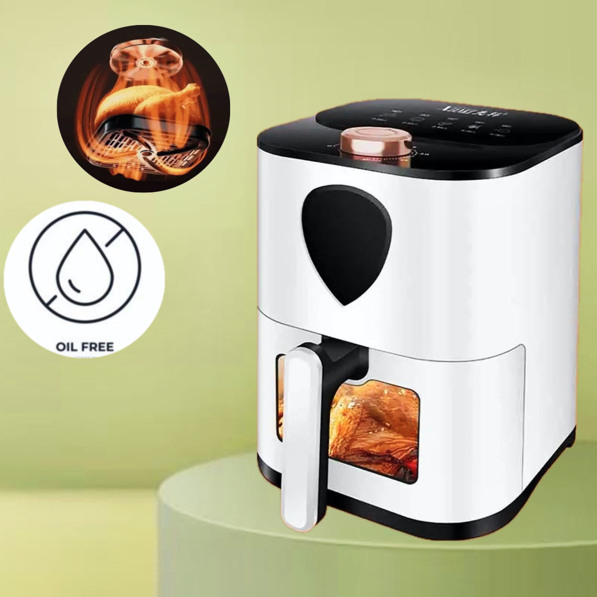 Аерогриль Аерофритюрниця Air Fryer Su Tai ST-607 6,5 л мультипіч електрична повітряна мультиварка