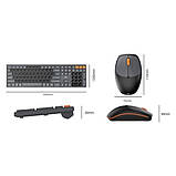 Клавіатура бездротова Fantech Go WK895 Silent Click + миша бездротова сірий, фото 2