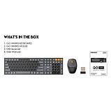 Клавіатура бездротова Fantech Go WK895 Silent Click + миша бездротова сірий, фото 5