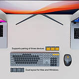 Клавіатура бездротова Fantech Go WK895 Silent Click + миша бездротова сірий, фото 9