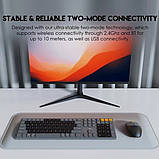 Клавіатура бездротова Fantech Go WK895 Silent Click + миша бездротова сірий, фото 8