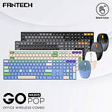 Клавіатура бездротова Fantech Go WK895 Silent Click + миша бездротова сірий, фото 10