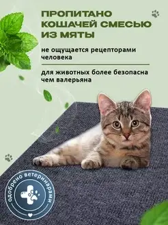 Кігтеточка лежанка підлогова з килималіна для кішки 50*30 см, Для кішок; для котів; для кошенят