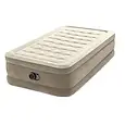 Надувне ліжко велюрове 99х191x46 см односпальне Intex DELUXE 64426, ULTRA PLUSH, одномісне з насосом, фото 6