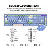 Клавіатура бездротова Fantech Go WK895 Silent Click + миша бездротова синій, фото 3