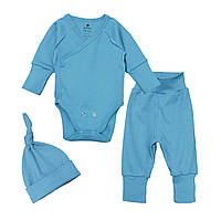Комплект растущий синий 3 предмета для младенцев р.56-62 тм MiniKin