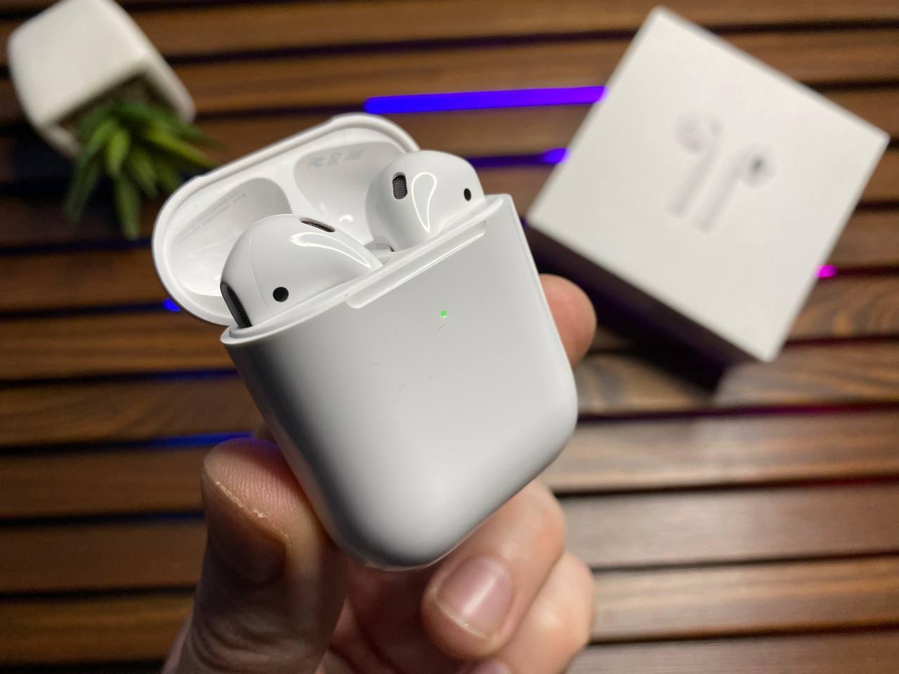 Навушники Apple AirPods 2 Original series 1:1 Bluetooth картонна ванночка, Безпровідні навушники, Епл Аирподс - фото 1 - id-p2114611467