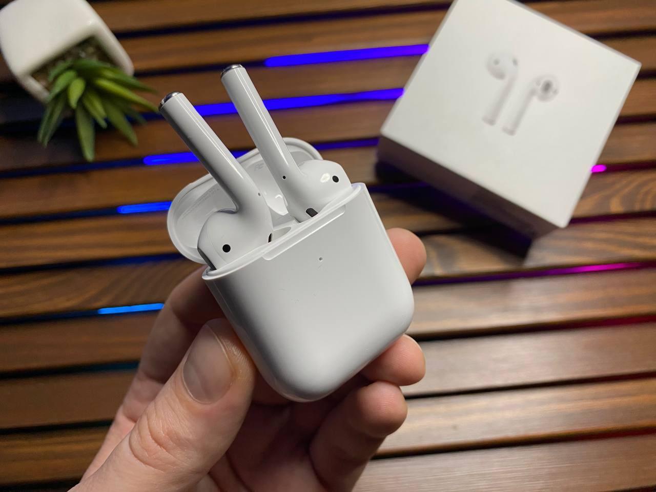 Навушники Apple AirPods 2 Original series 1:1 Bluetooth картонна ванночка, Безпровідні навушники, Епл Аирподс - фото 3 - id-p2114611467