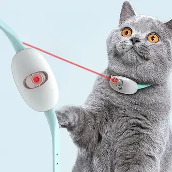 Інтерактивна іграшка смарт нашийник з вбудованим лазером для котів Smart laser collar Дропшипинг