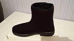 Зимові чоботи-валянки бурки жіночі УГГИ чорні короткі 42р = 27 см
